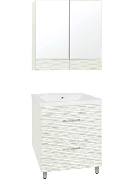 Мебель для ванной Style Line Ассоль 70 Люкс Plus наполная, техно платина