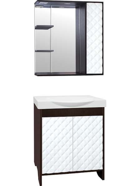 Мебель для ванной Style Line Агат 76 белая/венге