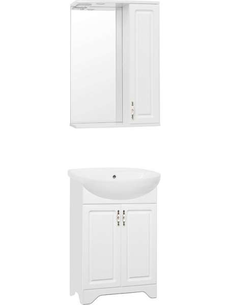 Мебель для ванной Style Line Олеандр-2 55 Люкс, белая
