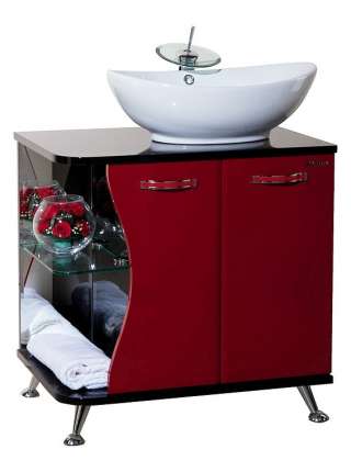 Мебель для ванной Bellezza Рио 70 R красная с черным