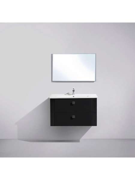 Мебель для ванной BelBagno Atria 83 nero lucido 2 ящика
