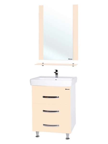 Мебель для ванной Bellezza Рокко 50 бежевая напольная 3 ящика