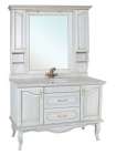 Мебель для ванной Bellezza Рим 120 белая патина золото