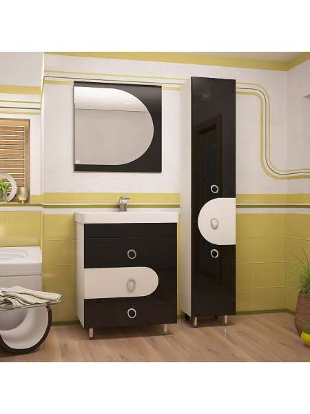 Мебель для ванной Style Line Адонис 70 черно-белая