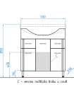 Мебель для ванной Style Line Эко Стандарт №26 75 белая