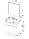 Комплект мебели Aquanet Латина 70 белый (1 ящик)