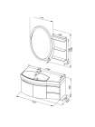 Комплект мебели Aquanet Опера 115 L черный (2 дверцы 2 ящика)