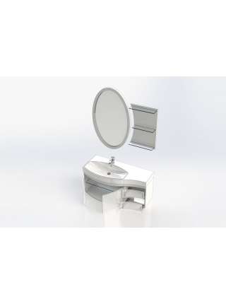 Комплект мебели Aquanet Опера 115 L черный (2 дверцы 2 ящика)