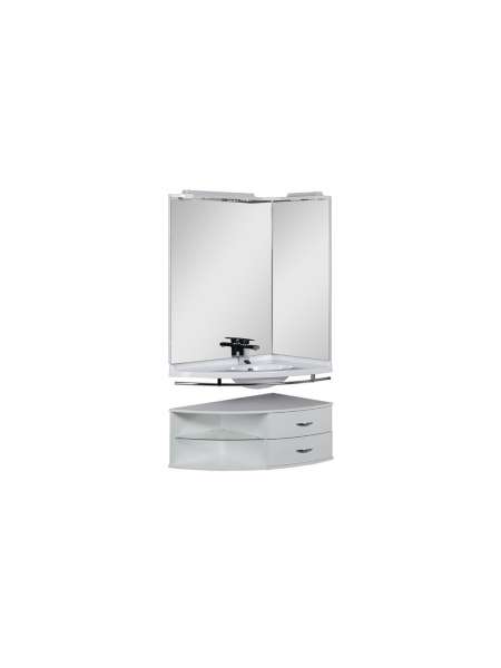 Комплект мебели Aquanet Корнер 89 R белый (открытый)