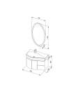 Комплект мебели Aquanet Сопрано 95 L белый (2 дверцы 2 ящика)