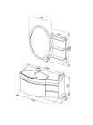 Комплект мебели Aquanet Опера 115 L черный (3 ящика)