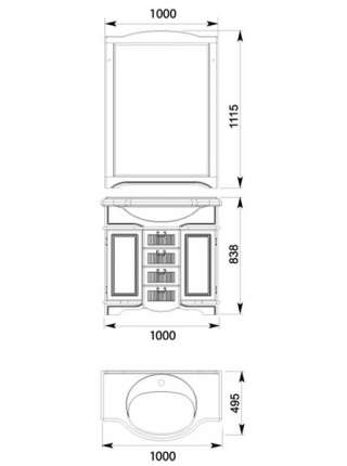 Мебель для ванной Aquanet Луис 100 белая