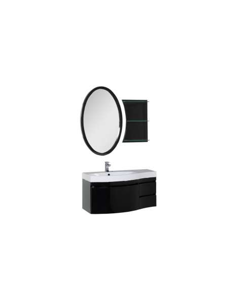 Комплект мебели Aquanet Опера 115 L черный (3 ящика)