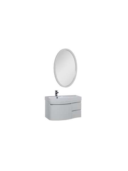 Комплект мебели Aquanet Сопрано 95 L белый (3 ящика)