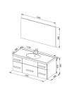 Комплект мебели Aquanet Данте 110 белый