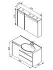Мебель для ванной Aquanet Лайн 90 L