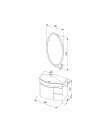 Комплект мебели Aquanet Сопрано 95 L черный (3 ящика)