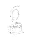 Комплект мебели Aquanet Сопрано 95 R белый (3 ящика)