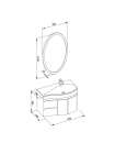 Комплект мебели Aquanet Сопрано 95 R черный (2 дверцы 2 ящика)