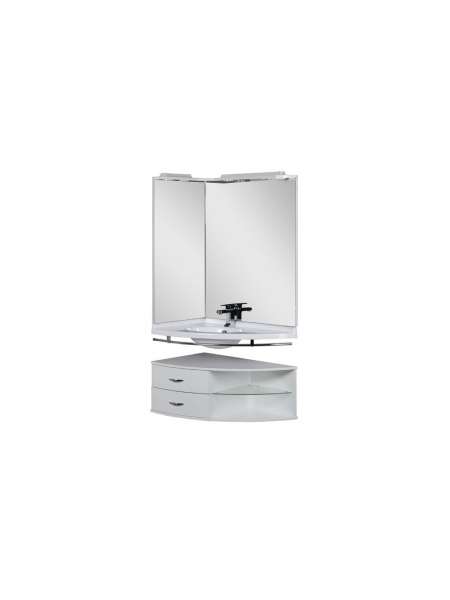 Комплект мебели Aquanet Корнер 89 L белый (открытый)