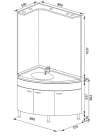 Комплект мебели Aquanet Корнер 89 L белый (закрытый)