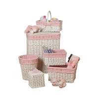 Набор из 6 корзин Baby's Learn & Store Collection, 53 см, дерево/хлопок, белый, серия Корзины, Creative Bath