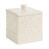 Косметическая емкость, 11 см, фарфор, белый, серия Bedminster Damask, Kassatex