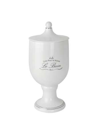 Косметическая ёмкость большая Kassatex Le Bain White ALB-LC-W