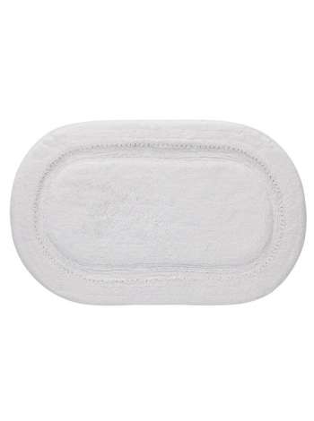 Коврик для ванной комнаты, 53х86 см, хлопок, белый, серия Ruffles, Creative Bath