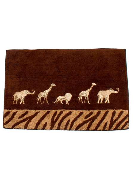 Коврик для ванной, 51х81 см, нейлон, коричневый, серия Animal Parade, Avanti