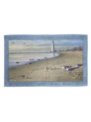 Коврик, 86 см, хлопок, мультиколор, серия At The Beach, Creative Bath
