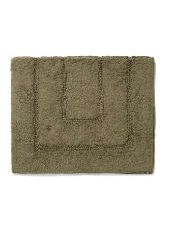 Коврик для ванной Kassadesign Moss, 81х51 см, хлопок, оливковый, серия Kassadesign, Kassatex