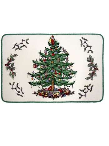 Коврик для ванной, 56х86 см, хлопок, слоновая кость, серия Spode Christmas Tree, Avanti