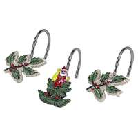 Набор из 12 крючков для шторки, 7.1 см, полистоун, мультиколор, серия Spode Christmas Tree, Avanti
