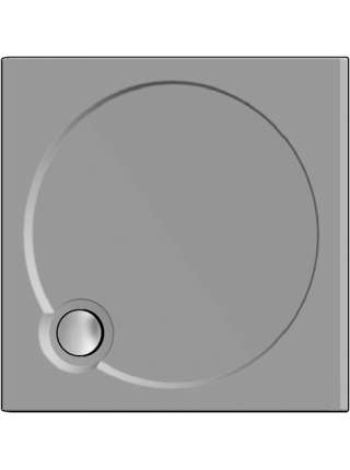 Поддон для душа GuteWetter Deluxe 90x90x4 Q черный