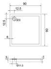 Поддон для душа Aquanet Gamma/Betta Cube 90x90