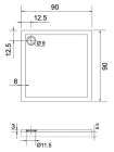 Поддон для душа Aquanet Alfa/Delta cube 90x90