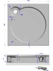 Поддон для душа GuteWetter Deluxe 90x90x16 Q белый