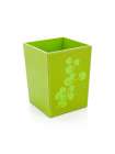 Корзина для мусора New Eco, 24.8 СМ, дерево/кожа, зеленый, серия Корзины для ванной, Blonder Home