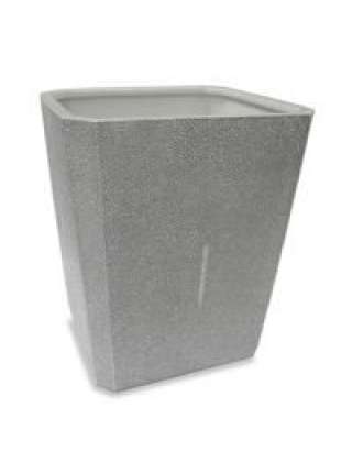 Корзина для мусора, 23.5 см, фарфор, серый, серия Shagreen, Kassatex