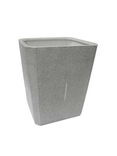 Корзина для мусора, 23.5 см, фарфор, серый, серия Shagreen, Kassatex