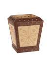 Корзина для мусора Punched Tin, 24.2 см, полистоун, коричневый, серия Корзины для ванной, Blonder Home