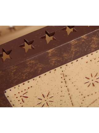 Корзина для мусора Punched Tin, 24.2 см, полистоун, коричневый, серия Корзины для ванной, Blonder Home
