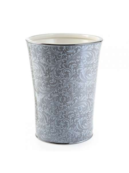 Корзина для мусора Kassatex Bedminster Scroll Flint Grey ATB-WB-FLG