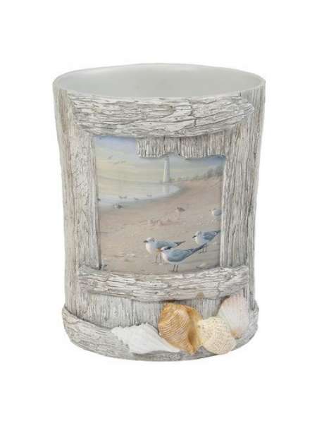 Корзина для мусора, 30.5 см, полистоун, мультиколор, серия At The Beach, Creative Bath