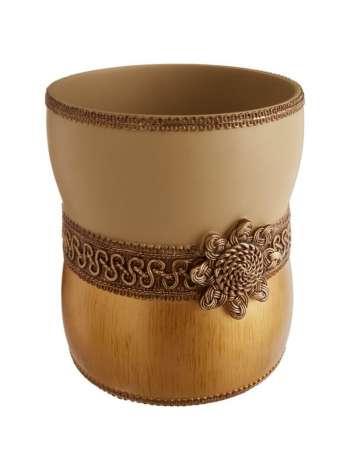 Корзина для мусора, 25 см, полистоун, декор, серия Braided Medallion, Avanti