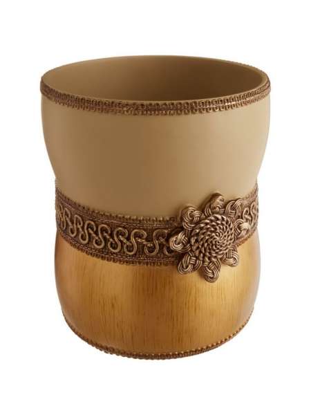 Корзина для мусора, 25 см, полистоун, декор, серия Braided Medallion, Avanti