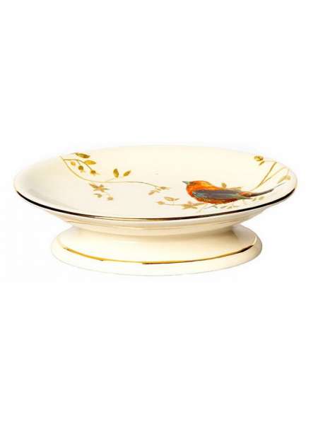 Мыльница, 12 см, керамика, декор, серия Gilded Birds, Avanti