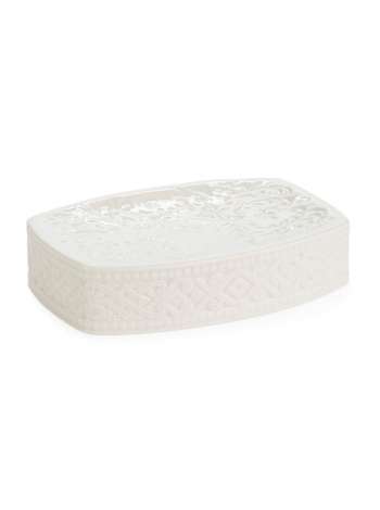 Мыльница, 13 см, фарфор, белый, серия Bedminster Damask, Kassatex