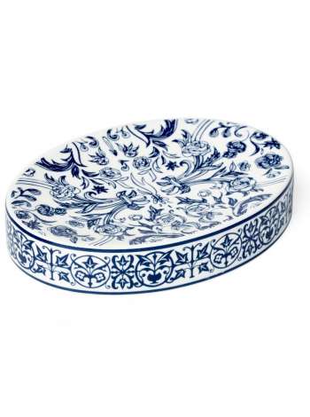 Мыльница, 12 см, фарфор, синий, серия Orsay Blue, Kassatex